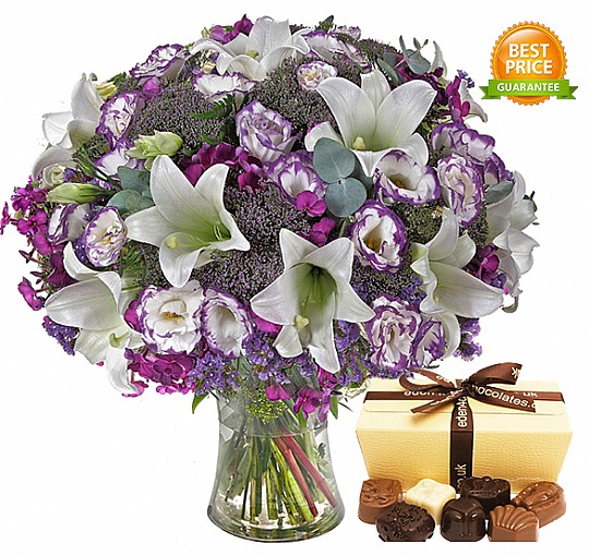 Lily & purple  with chocolates